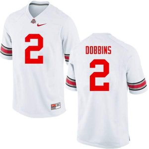 NCAA Ohio State Buckeyes Men's #2 J.K. Dobbins White Nike Football College Jersey XQX7245LP